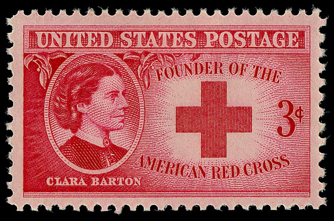 Sello de Clara Barton de 3 centavos