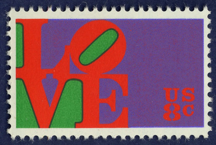 Love is in the air and on postage stamps used on the mail