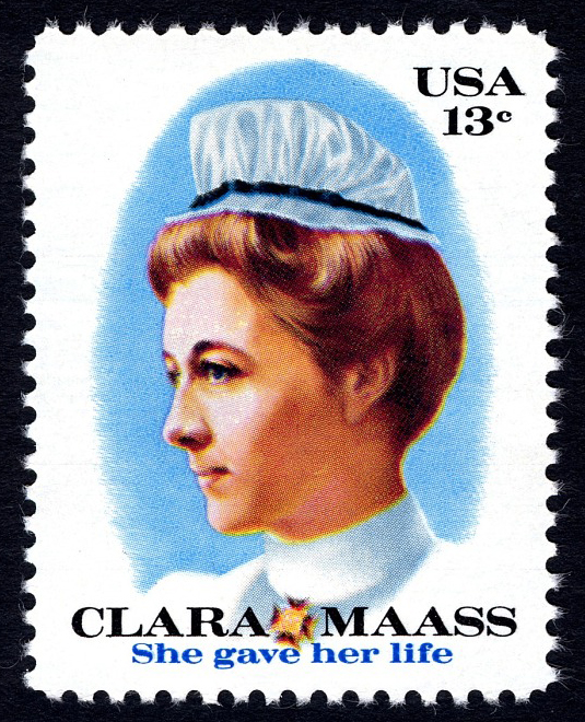 13-cent Clara Maass stamp