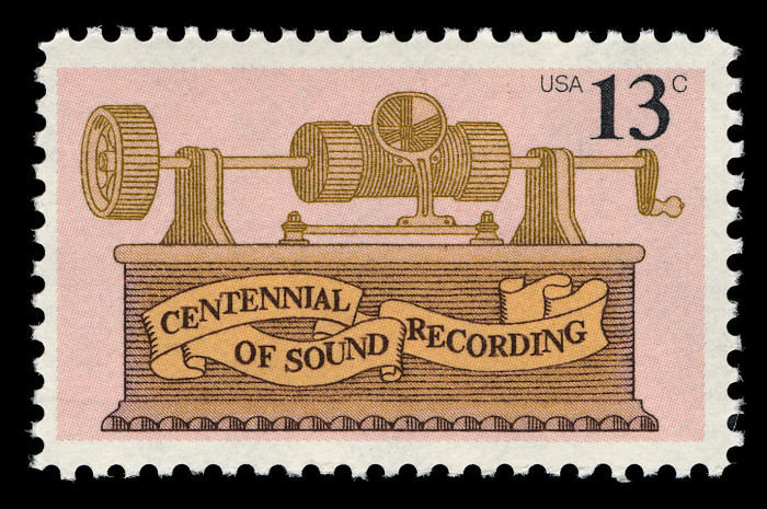 13c Sound Recording stamps | Vintage Unused Postage Stamp | Pack of 10 |  Record Player | Thomas Edison | Inventions | Stamps for mailing