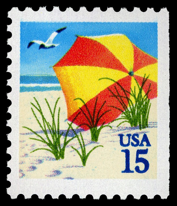 15 cent Beach Umbrella National Postal Museum