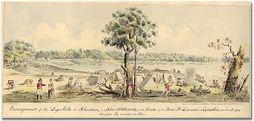 Encampment of loyalists in Johnstown