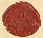 Envelope seal made of red wax
