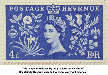 Coronation stamp to Commemorate the 1953 Queen Elizabeth II Coronation 