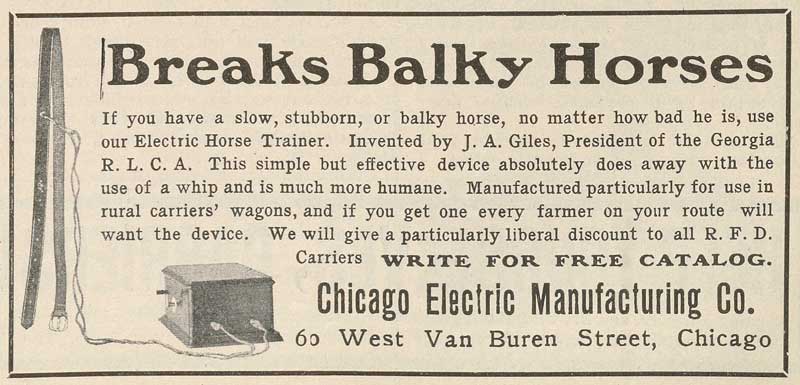 Chicago Electric Manufacturing Company advertisement