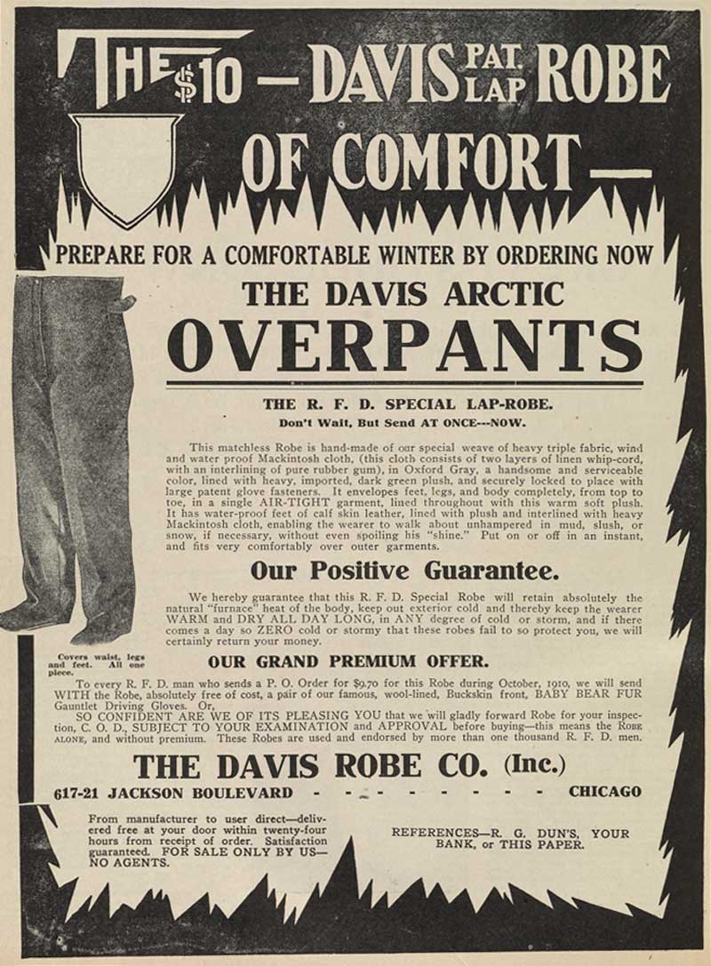 Davis Lap Robe Company advertisement