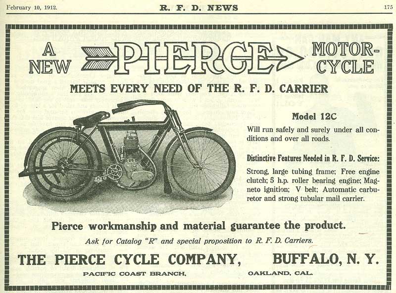 Pierce Motorocycles advertisement