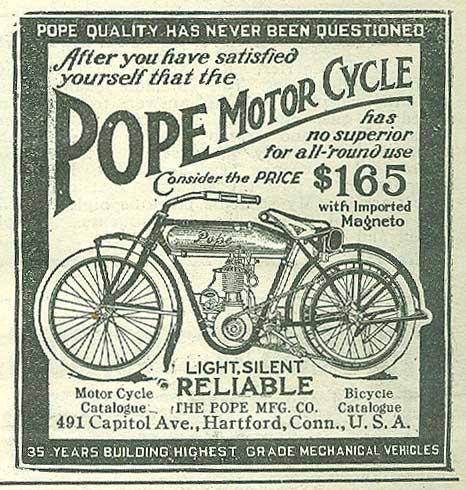 Pope Manufacturing Company advertisement