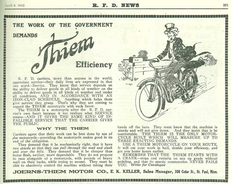 Joerns-Thiem Motor Company advertisement