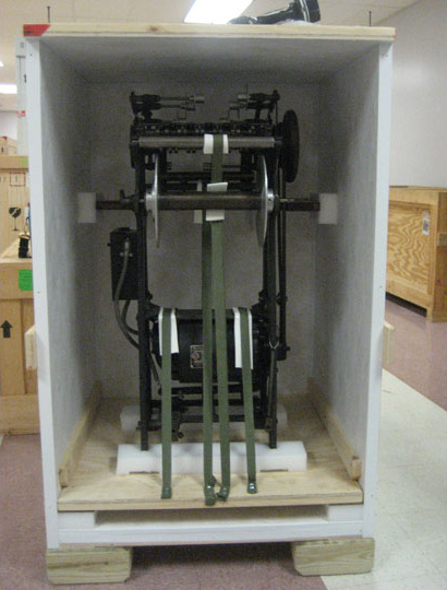 Coiling machine after crating