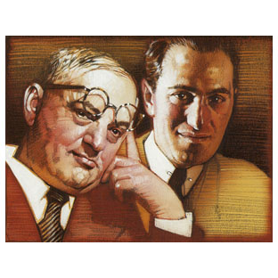 Painting of Ira and George Gershwin