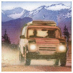 Painting of a Sport Utility Vehicle