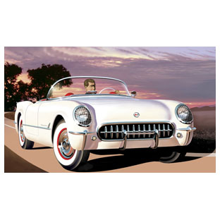 Painting of a 1953 Chevrolet Corvette