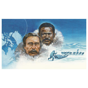Painting of Robert E. Peary and Matthew Henson