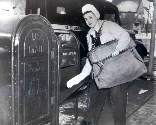 Vintage 50s U.S. Post Office Route 1 Letter Carrier 8 Point Dress